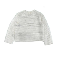 Mink collarless Knit Jacket