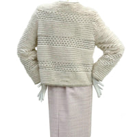 Mink collarless Knit Jacket