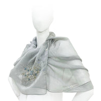 CHIE IMAI Scarf Collection - Pearl Of India "Grey"