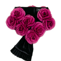Rex Fur Rose Velvet Muffler