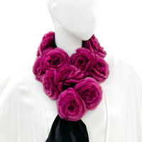 Rex Fur Rose Velvet Muffler