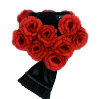 Rex Fur Rose Velvet Muffler