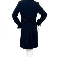 Virgin wool coat with mink