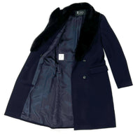 Virgin wool coat with mink
