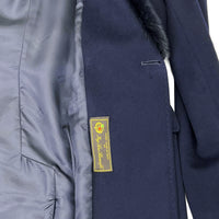 Virgin wool coat with mink