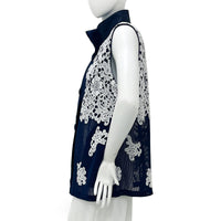  MESH de CHIE Cotton Mesh Stand Collar Vest