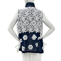  MESH de CHIE Cotton Mesh Stand Collar Vest
