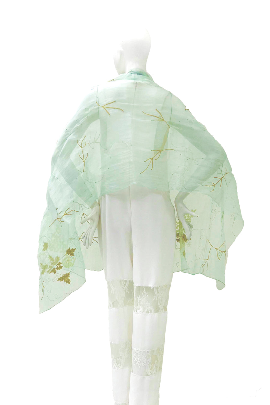  CHIE IMAI Scarf Collection - Pearl Of India "Mint Green"