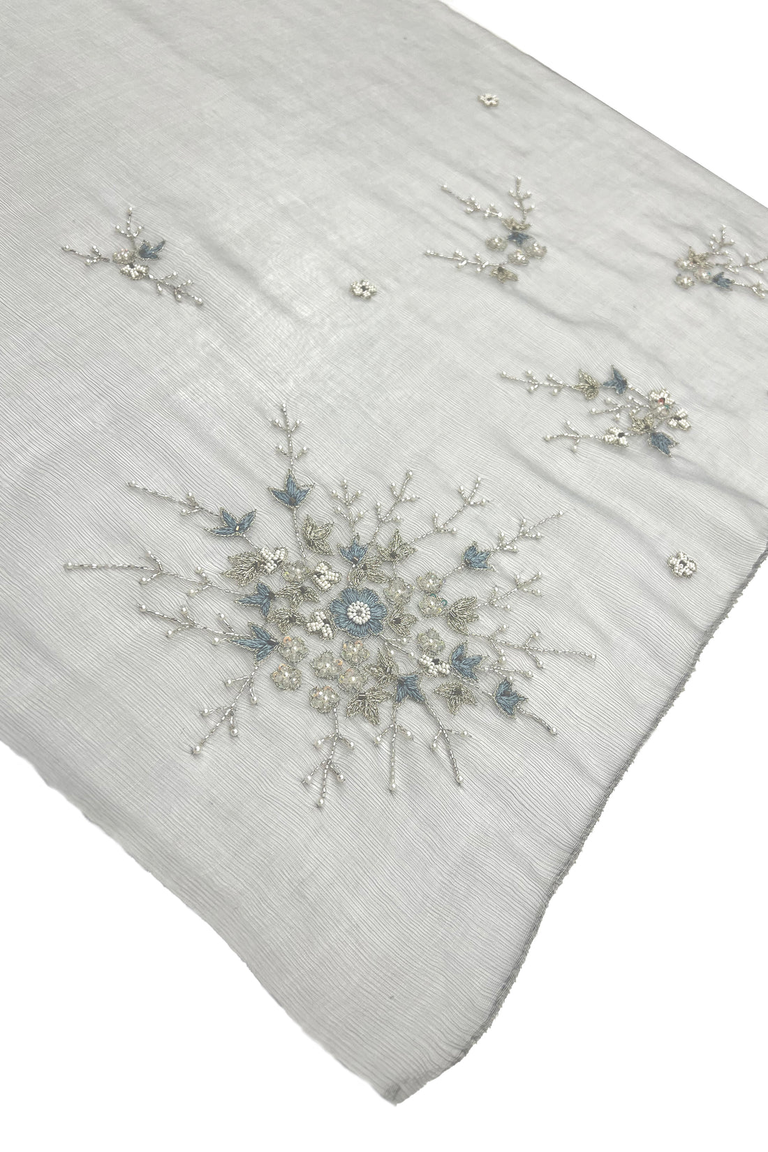  CHIE IMAI Scarf Collection - Pearl Of India "Grey"