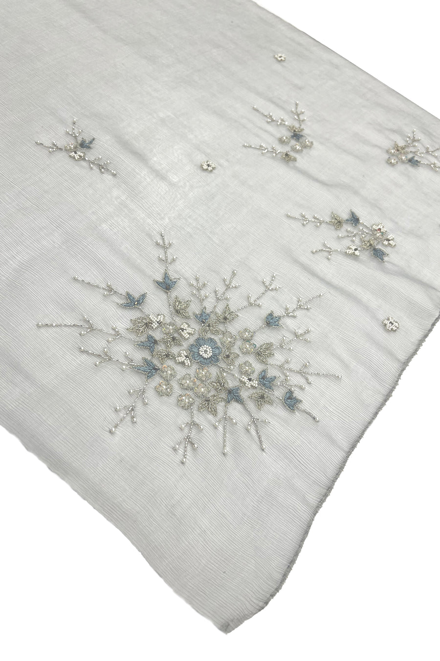  CHIE IMAI Scarf Collection - Pearl Of India "Grey"