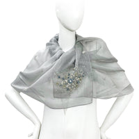  CHIE IMAI Scarf Collection - Pearl Of India "Grey"