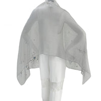  CHIE IMAI Scarf Collection - Pearl Of India "Grey"