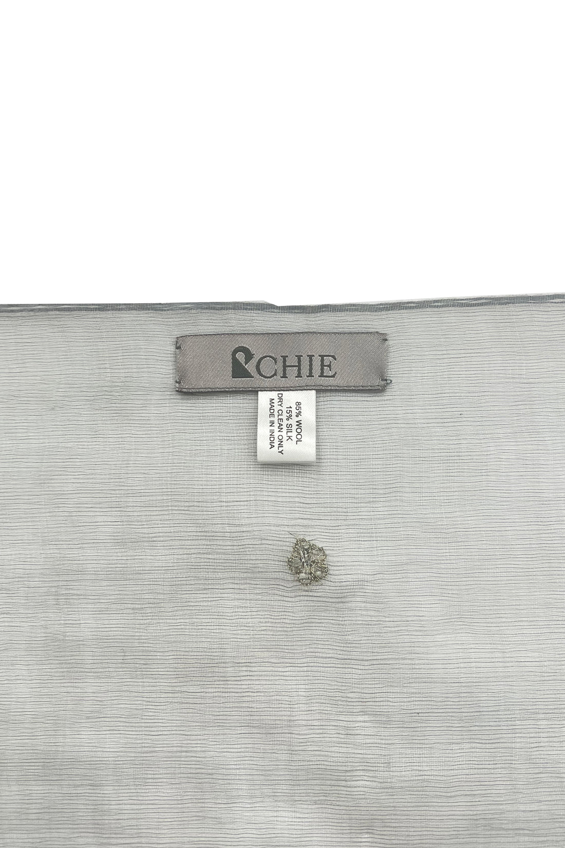  CHIE IMAI Scarf Collection - Pearl Of India "Grey"