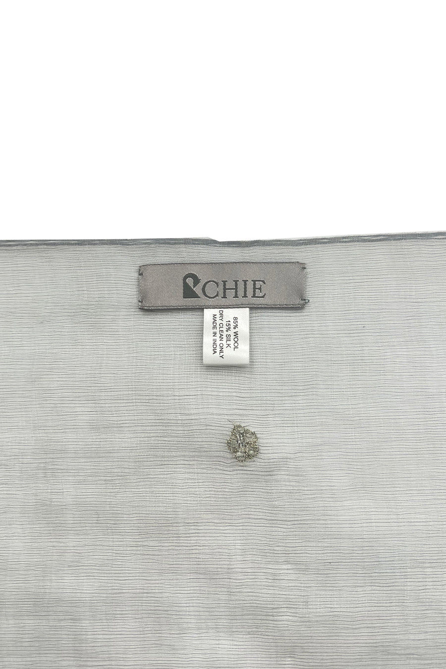  CHIE IMAI Scarf Collection - Pearl Of India "Grey"