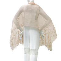  CHIE IMAI Scarf Collection - Pearl Of India "Beige / White"