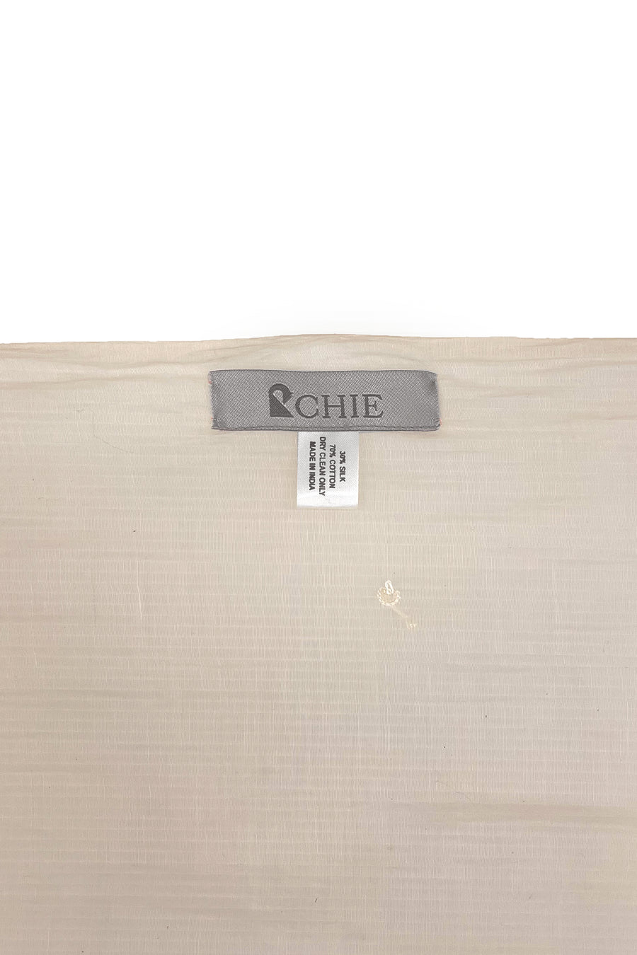 CHIE IMAI Scarf Collection - Pearl Of India "Beige / White"