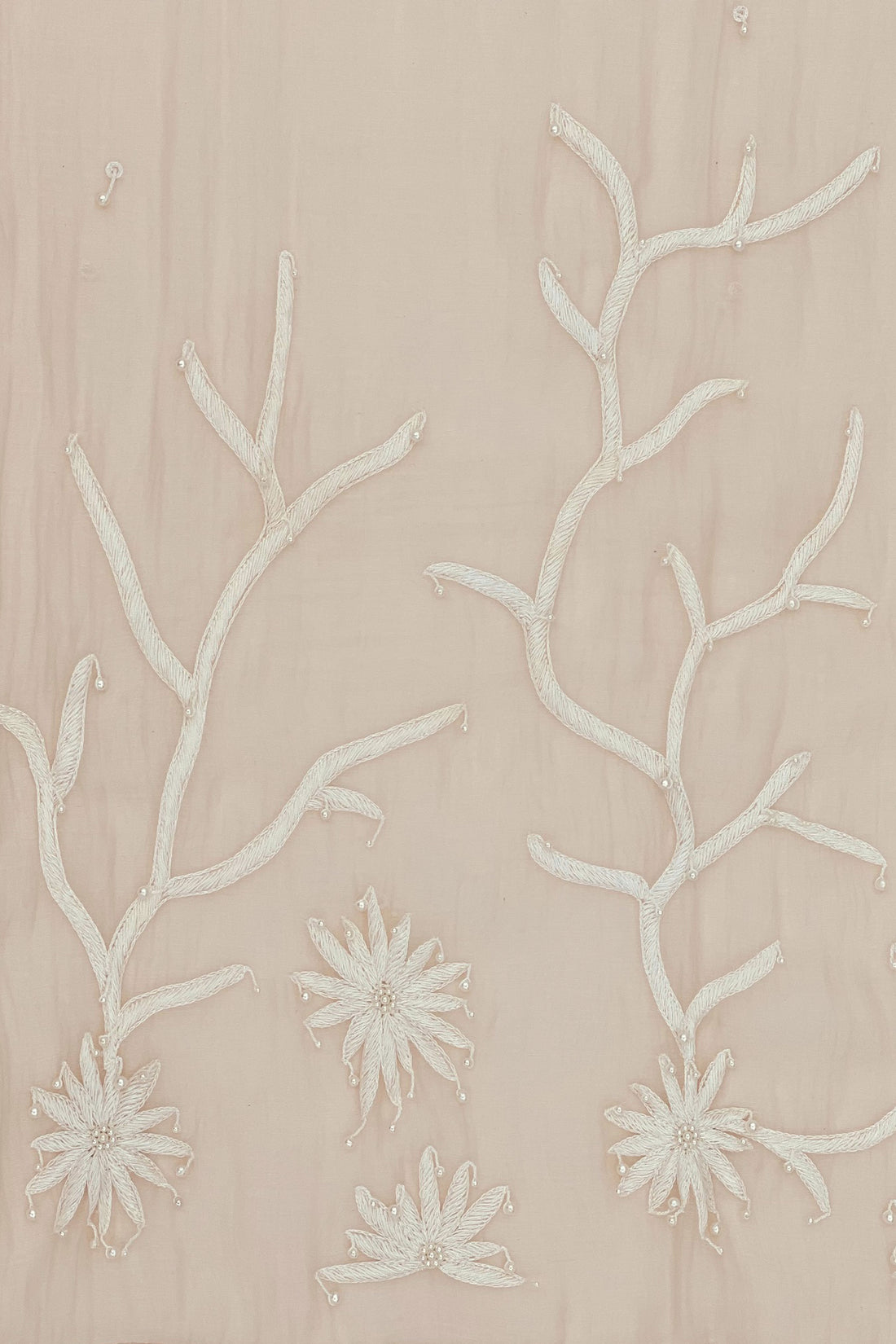  CHIE IMAI Scarf Collection - Pearl Of India "Beige / White"