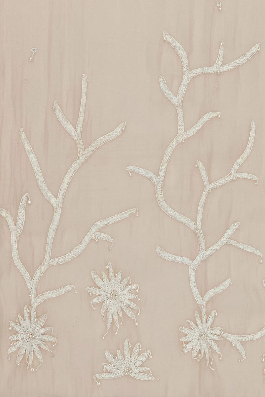  CHIE IMAI Scarf Collection - Pearl Of India "Beige / White"
