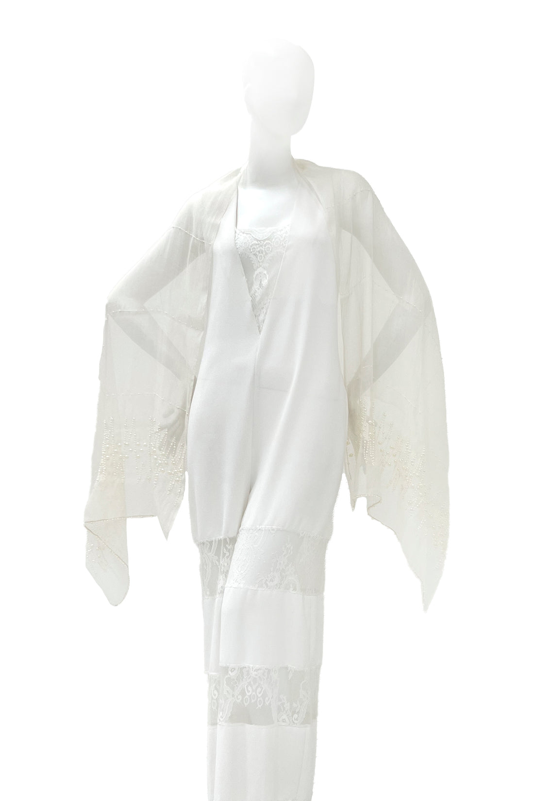  CHIE IMAI Scarf Collection - Pearl Of India "WHITE"