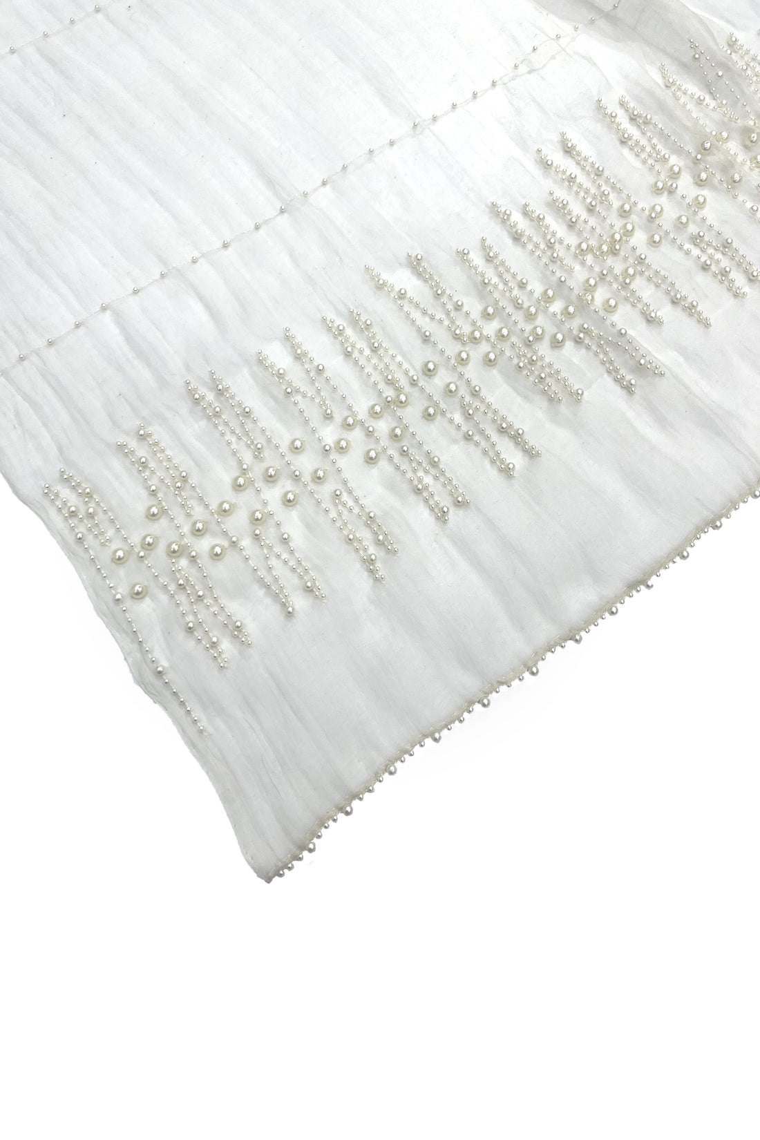  CHIE IMAI Scarf Collection - Pearl Of India "WHITE"