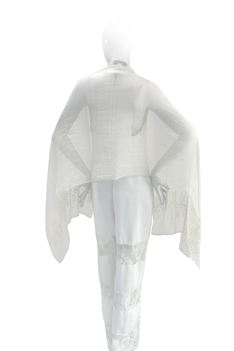  CHIE IMAI Scarf Collection - Pearl Of India "WHITE"