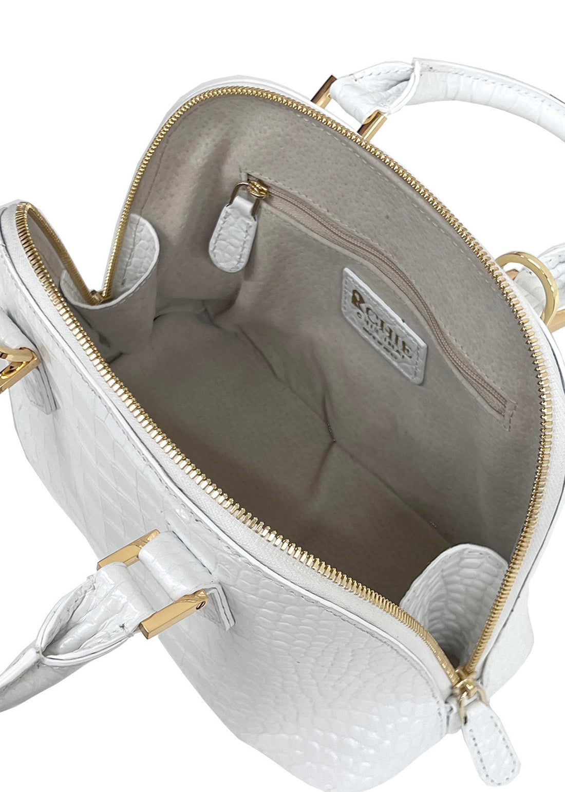 Wide‑Open Mini Shoulder & Tote - White