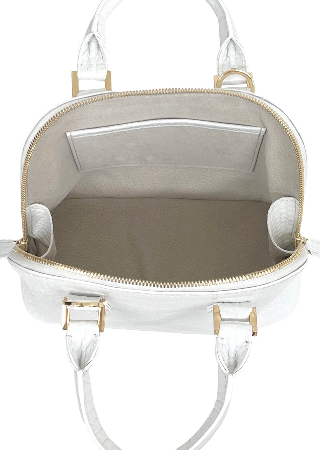 Wide‑Open Mini Shoulder & Tote - White
