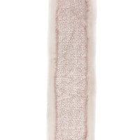 Fox Fur Trim Lace Stole - ROSE GOLD