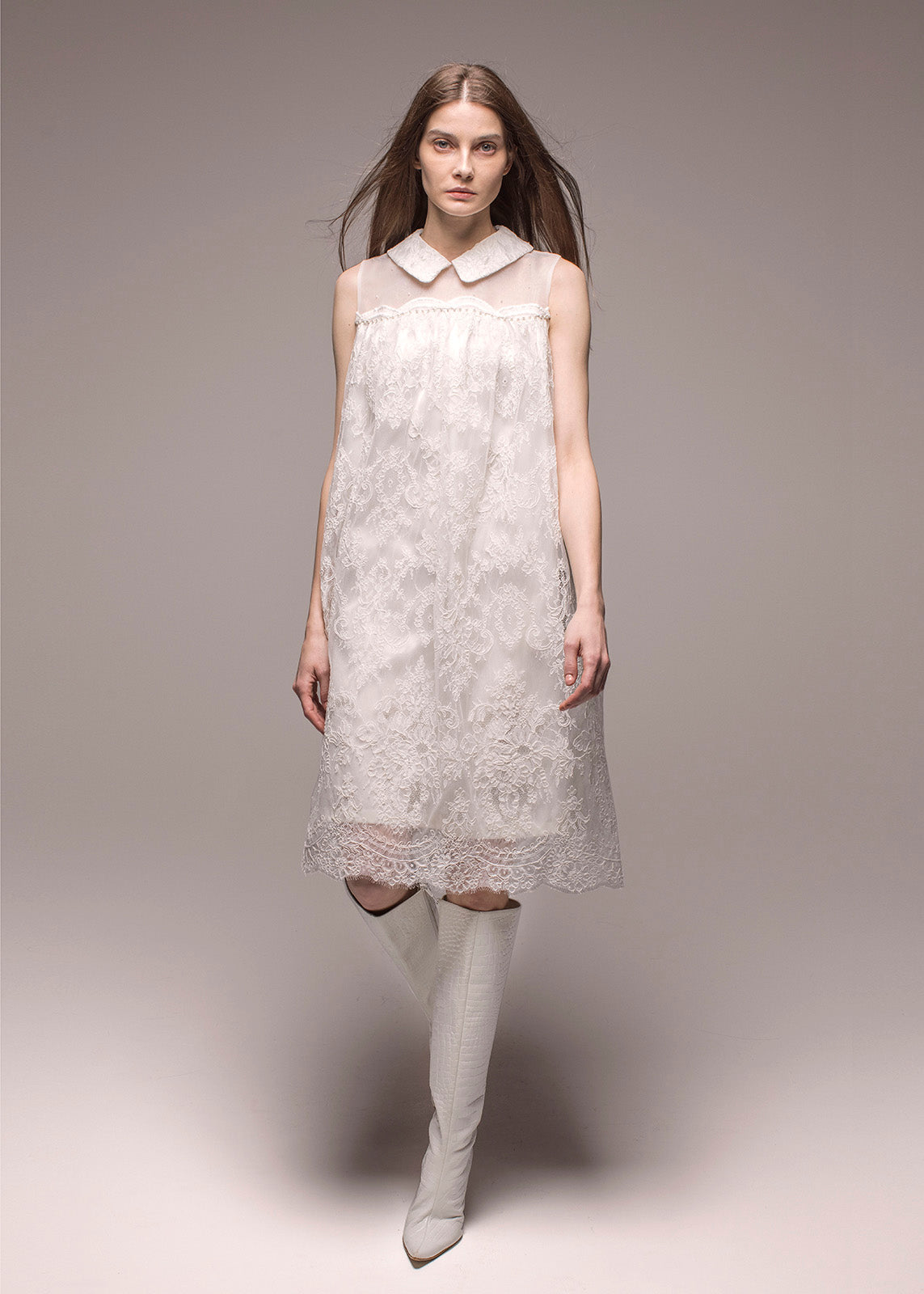 Gathering A-Line Dress – CHIE IMAI GROUP