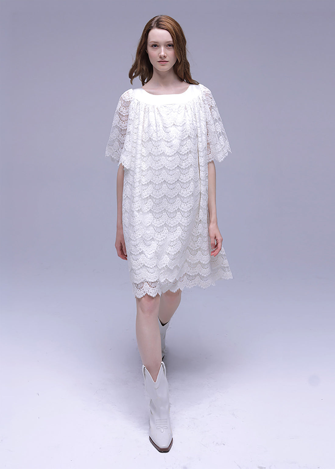 Cape-Sleeve Dress