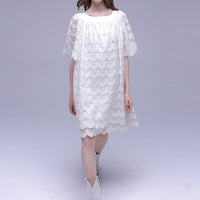 Cape-Sleeve Dress