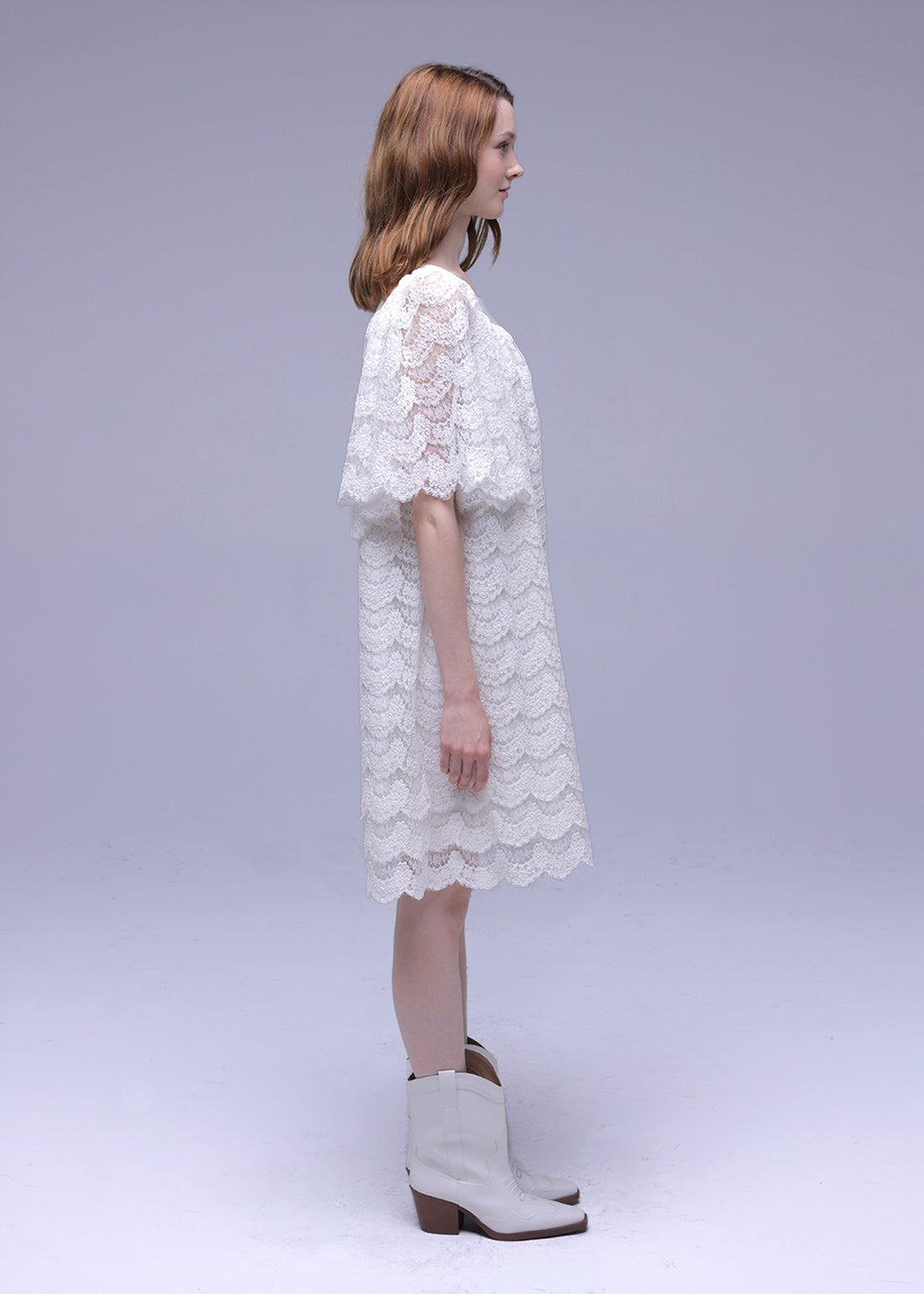 Cape-Sleeve Dress