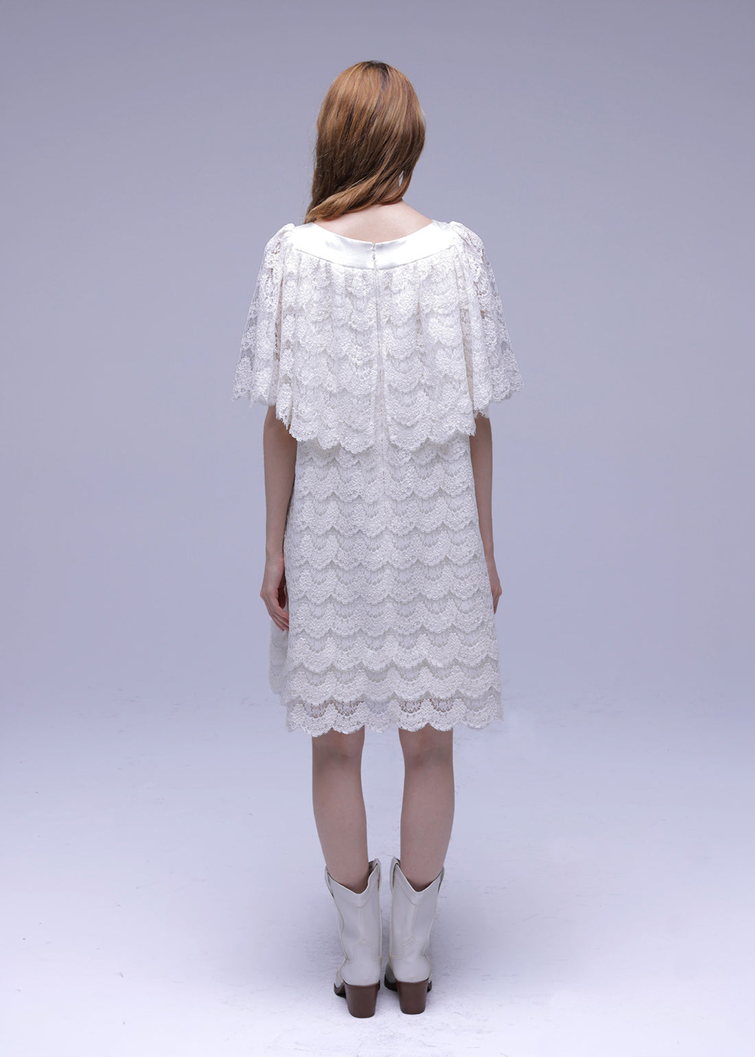 Cape-Sleeve Dress