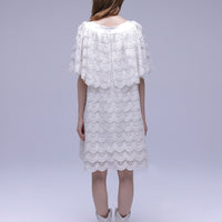 Cape-Sleeve Dress