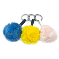 Rex Fur Flower Charm