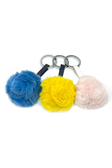 Rex Fur Flower Charm