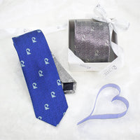 Hakata Weave Silver Sword Slim Tie - CHIE FOX