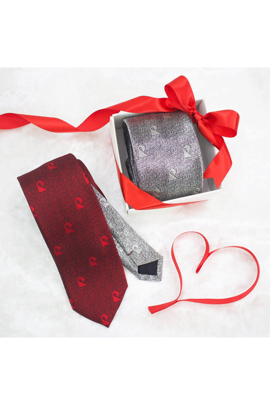 Hakata Weave Silver Sword Slim Tie - CHIE FOX