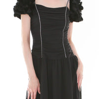 Flowery Knitted Bolero