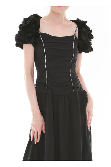 Flowery Knitted Bolero