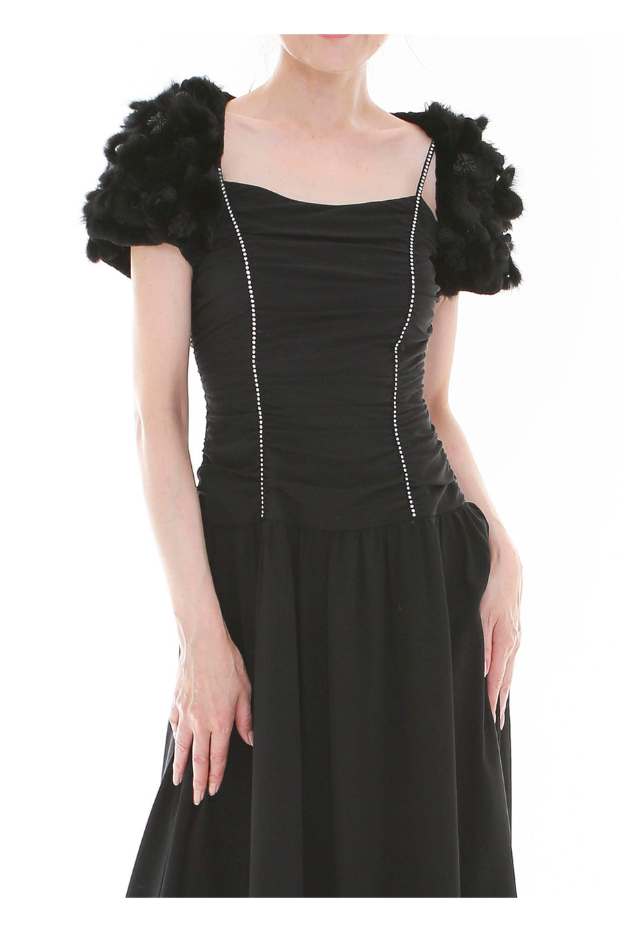 Flowery Knitted Bolero