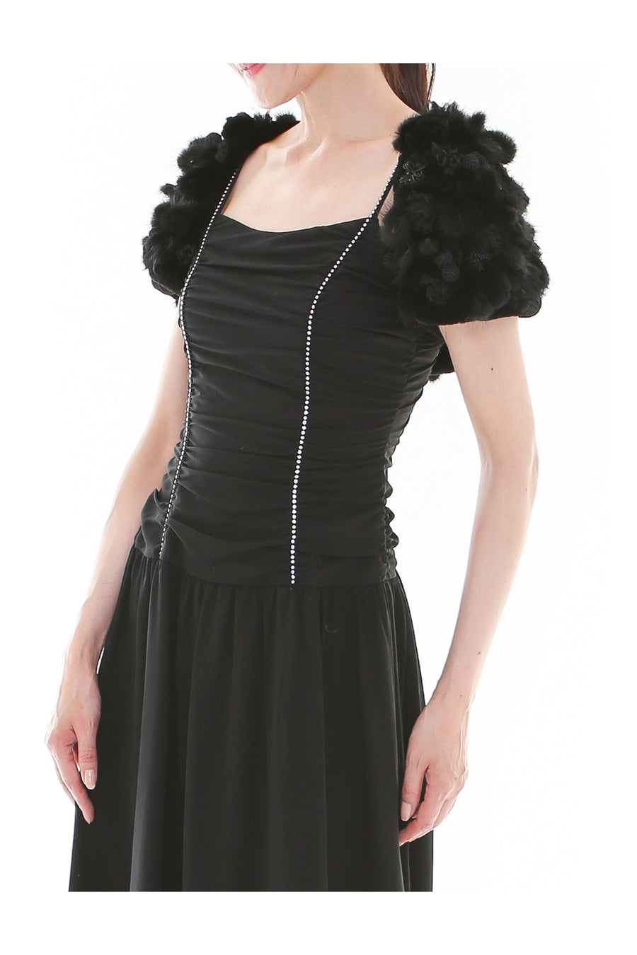 Flowery Knitted Bolero