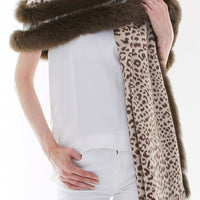 Fox Fur Trim Cashmere Stole