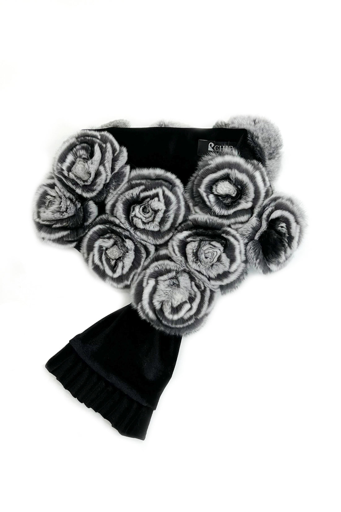 Rex Fur Rose Velvet Muffler