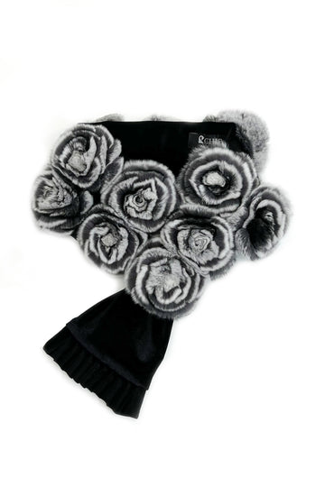 Rex Fur Rose Velvet Muffler