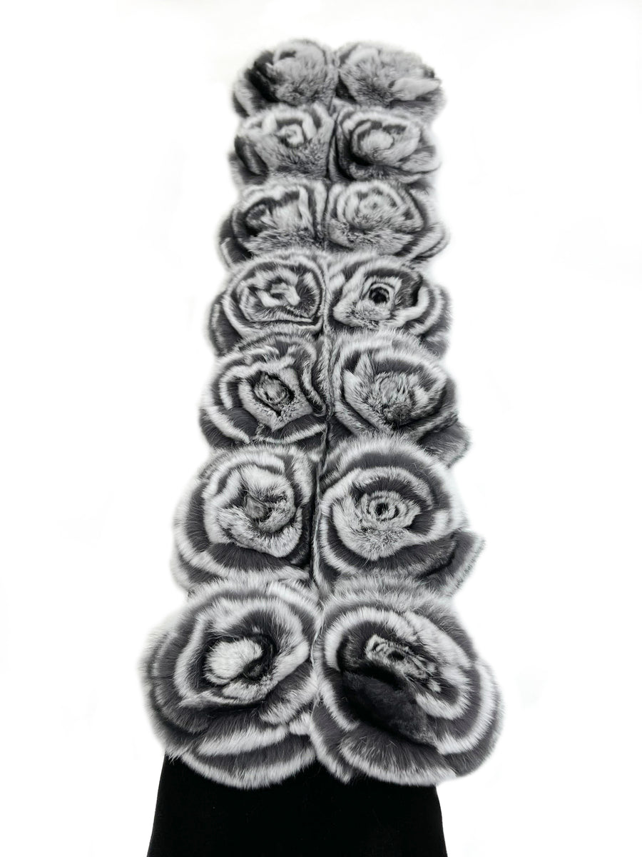 Rex Fur Rose Velvet Muffler