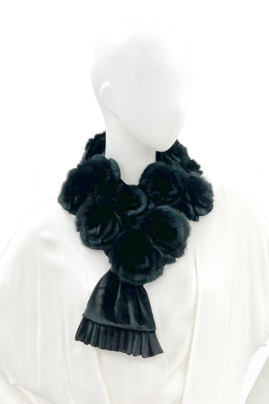 Rex Fur Rose Velvet Muffler