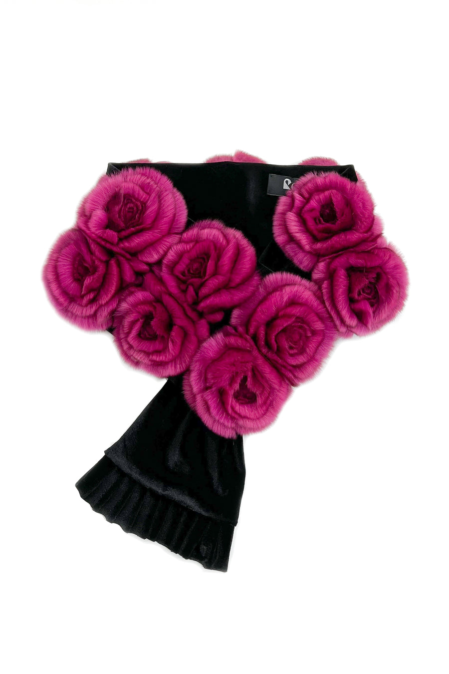 Rex Fur Rose Velvet Muffler