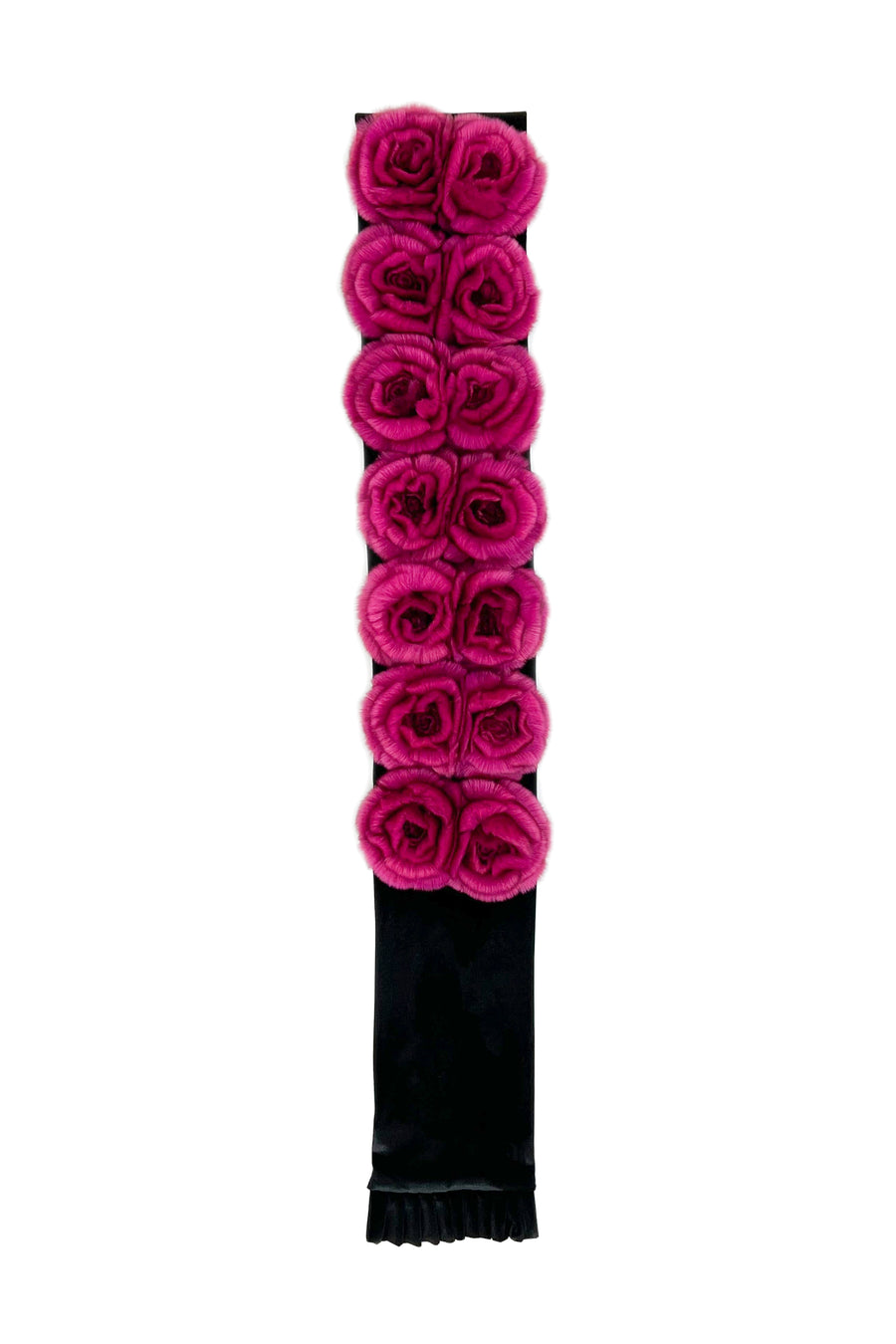 Rex Fur Rose Velvet Muffler