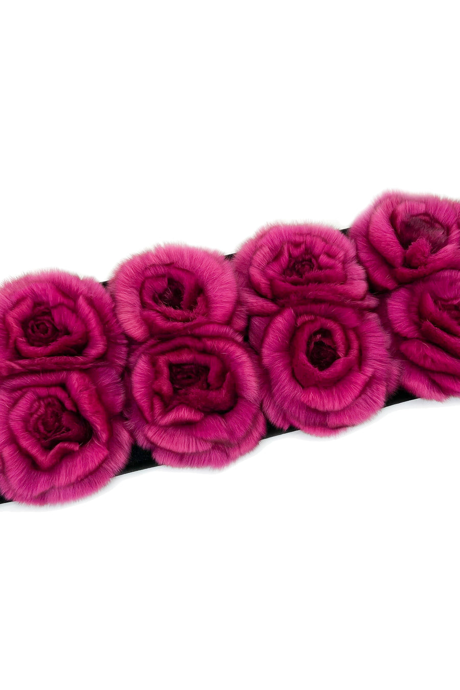 Rex Fur Rose Velvet Muffler